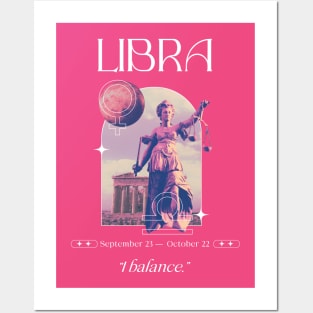 I Balance Libra Zodiac Sign Posters and Art